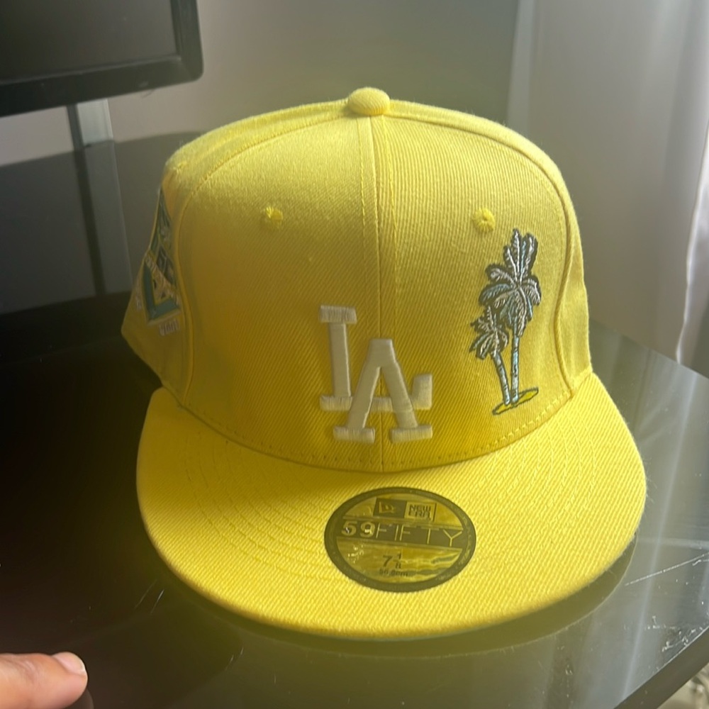 La dodgers palm tree anniversary new era hat Sz 7 1/8